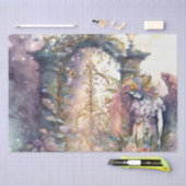 ウォーターカラーエンジェルインガーデン 薄葉紙 (クラフト)