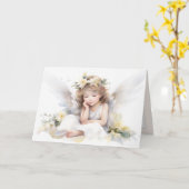 ウォーターカラーエンジェルガール カード (黄色い花)