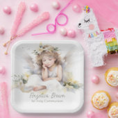 ウォーターカラーエンジェルガール ペーパープレート (パーティー)