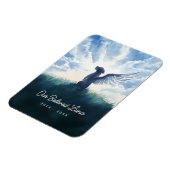 ウォーターカラーエンジェルドッグコンドゥランス悔やみや弔慰 マグネット (左側)