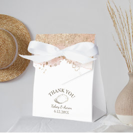 ウォーターカラーオイスターパールビーチ結婚式 フェイバーボックス