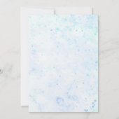 ウォーターカラーオイスターロースト&シャンパン婚約 招待状 (裏面)