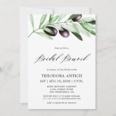 ウォーターカラーオリーブのブランチブライダルブランチ 招待状 (正面)