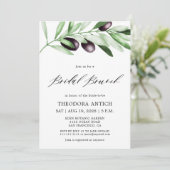 ウォーターカラーオリーブのブランチブライダルブランチ 招待状 (スタンド正面)