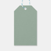 ウォーターカラーオリーブブランチ結婚式の引き出物ラベル ギフトタグ (裏面)