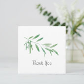 ウォーターカラーオリーブブランチ サンキューカード (スタンド正面)