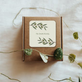 ウォーターカラーオリーブブランチ スクエアシール