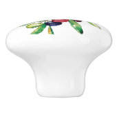 ウォーターカラーオリーブブランチ セラミックノブ (側面)