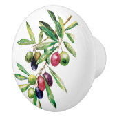 ウォーターカラーオリーブブランチ セラミックノブ (右)