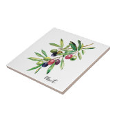 ウォーターカラーオリーブブランチ タイル (側面)