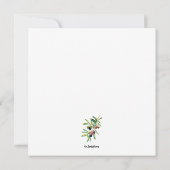 ウォーターカラーオリーブブランチ 招待状 (裏面)