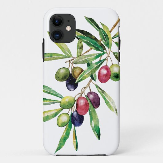 ウォーターカラーオリーブブランチ Case-Mate iPhoneケース (裏面)