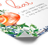 ウォーターカラーオレンジアペロルスピリッツバーブライダルシャワー ポスター (角)