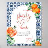 ウォーターカラーオレンジアペロルスピリッツバーブライダルシャワー ポスター (正面)