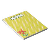 ウォーターカラーオレンジリリーボタニカルイラストレーション ノートパッド (アングル)