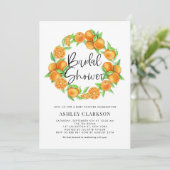 ウォーターカラーオレンジリースサマーブライダルシャワー 招待状 (スタンド正面)