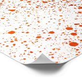 ウォーターカラーオレンジ&ブルーハートラブ引用文 ポスター (角)