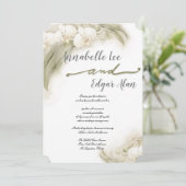 ウォーターカラーオーキッドスプレー結婚式招待状 招待状 (スタンド正面)