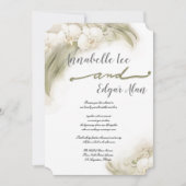 ウォーターカラーオーキッドスプレー結婚式招待状 招待状 (正面)