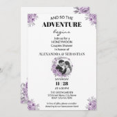 ウォーターカラーオーキッドハネムーンシャワー招待状 招待状 (正面/裏面)