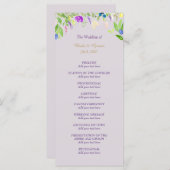 ウォーターカラーオーキッドフローラ結婚式 プログラム (正面/裏面)