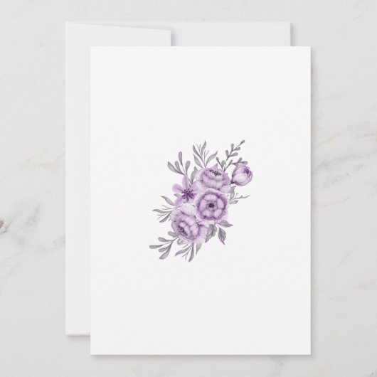 ウォーターカラーオーキッド結婚式招待状 招待状 (裏面)