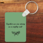 ウォーターカラーオークツリーレトロ素朴ファミリー懇親会 キーホルダー (裏面)