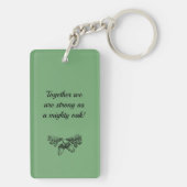 ウォーターカラーオークツリーレトロ素朴ファミリー懇親会 キーホルダー (裏面)