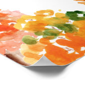 ウォーターカラーオータムウッドランズ秋の結婚式ウェルカム ポスター (角)