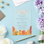 ウォーターカラーオータムウッドランズ秋の結婚式 アクリル招待状 (インサイチュ (ウェディング))