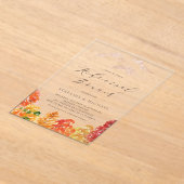 ウォーターカラーオータムウッドランズ秋リハーサルブランチ アクリル招待状 (レイダウン)