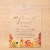 ウォーターカラーオータムウッドランズ秋リハーサルブランチ アクリル招待状 (正面)