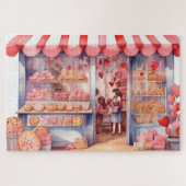 ウォーターカラーオールドタウンクッキーショップ ジグソーパズル (横)