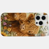 ウォーターカラーカウのキュートなハイランドカウフォンケース Case-Mate iPhoneケース (裏面 (横))