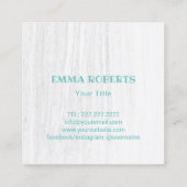 ウォーターカラーカップケーキベーカリーパティストリーホームメイドデザート スクエア名刺 (裏面)