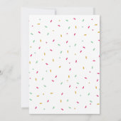 ウォーターカラーカップケーキ誕生日招待状 招待状 (裏面)