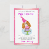 ウォーターカラーカバリヤキングチャールズカップケーキ誕生日 サンキューカード (正面)