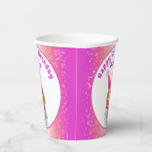 ウォーターカラーカバリヤキングチャールズカップケーキ誕生日 紙コップ (右)