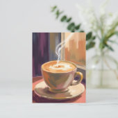 ウォーターカラーカフェマグ | モーニングコーヒー ポストカード (スタンド正面)