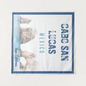 ウォーターカラーカボサンルーカスメキシコアーチヴィンテージ タペストリー (正面(横))