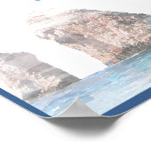 ウォーターカラーカボサンルーカスメキシコアーチヴィンテージ ポスター (角)