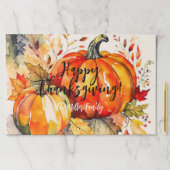 ウォーターカラーカボンプキンサンクスギビング紙ランチョンマット ペーパーパッド (インサイチュ)