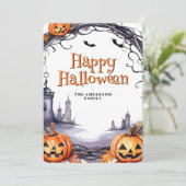 ウォーターカラーカボンプキンスこうもりハッピーハローウィン シーズンカード (スタンド正面)