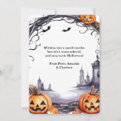 ウォーターカラーカボンプキンスこうもりハッピーハローウィン シーズンカード (裏面)