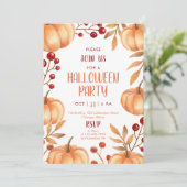 ウォーターカラーカボンプキンスハローウィンパーティ 招待状 (スタンド正面)