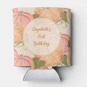 ウォーターカラーカボンプキンス名前をカスタムするパーティーフェイブ 缶クーラー (裏面)