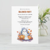 ウォーターカラーカボンプキンス幽霊ハローウィンパーティ 招待状 (スタンド正面)