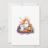 ウォーターカラーカボンプキンス幽霊ハローウィンパーティ 招待状 (裏面)