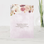 ウォーターカラーカボンプキンス秋の結婚式 プログラム (裏面)