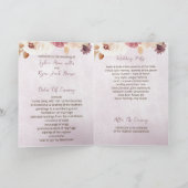 ウォーターカラーカボンプキンス秋の結婚式 プログラム (内部)